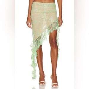 LOBA Theresa Midi Skirt in Pale Green 🍏